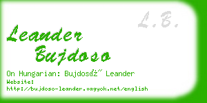 leander bujdoso business card